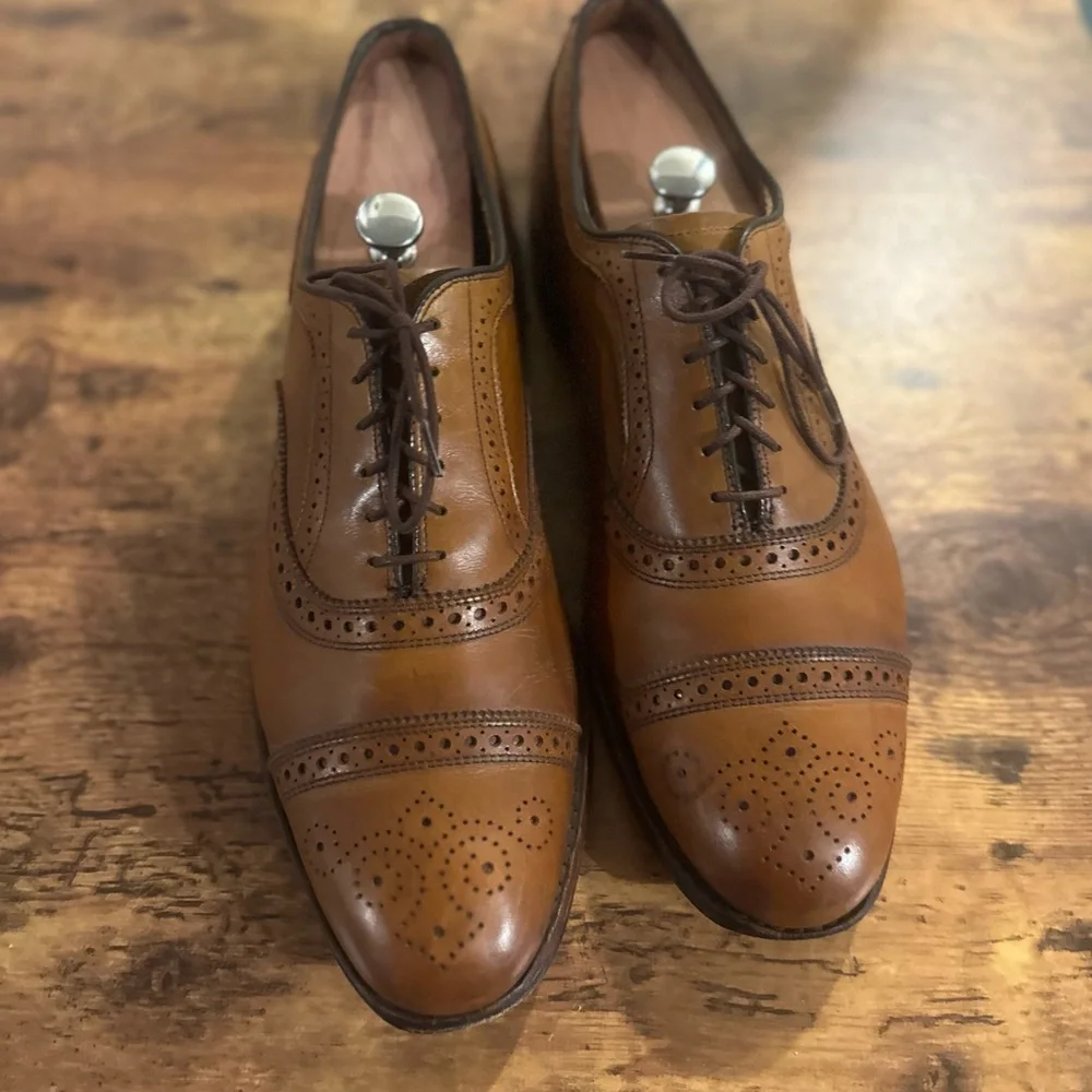 Allen Edmonds Two-Tone Brown Brogue Oxfords